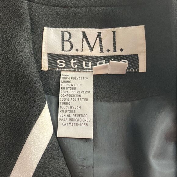 Ben Marc / BMI Studio Stylish Black /White Blazer Size 18 - Picture 3 of 4